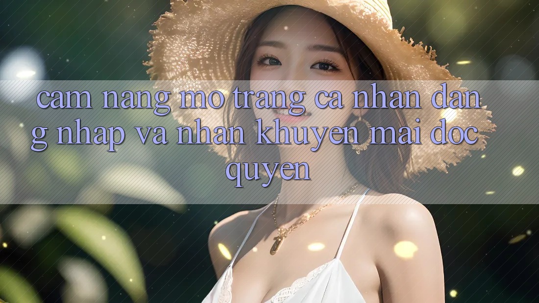 Cẩm Nang Mở trang cá nhân, Đăng Nhập Và Nhận Khuyến Mãi Độc Quyền Cẩm Nang Mở trang cá nhân, Đăng Nhập Và Nhận Khuyến Mãi Độc Quyền