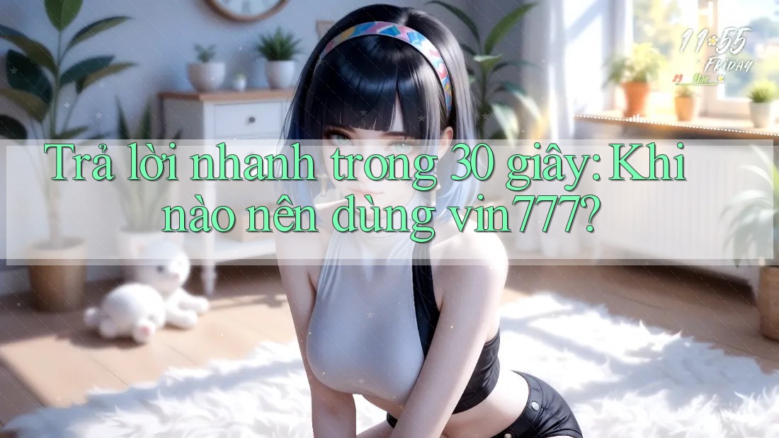 Trả lời nhanh trong 30 giây: Khi nào nên dùng vin777?
